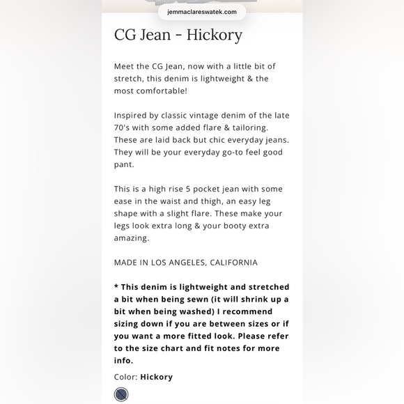 JEM (aka Lykke Wullf) CG Jeans in Striped Hickory size 4 - Picture 9 of 11